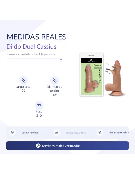Cassius dildo dual pellizcable vertebra | Infarta toys | Dildos macizos
