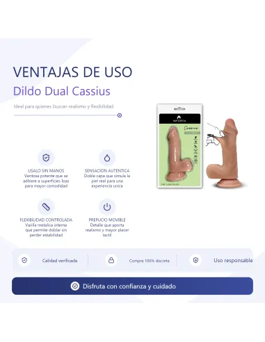 Cassius dildo dual pellizcable vertebra | Infarta toys | Dildos macizos