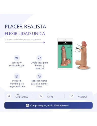 Marcellus dildo dual pellizcable vertebrado | Infarta toys | Dildos macizos