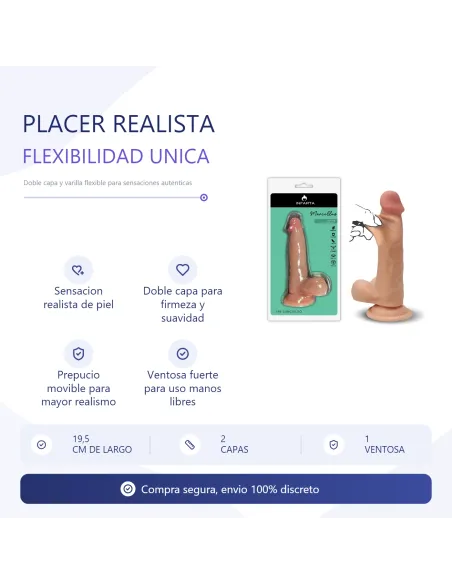 Marcellus dildo dual pellizcable vertebrado | Infarta toys | Dildos macizos