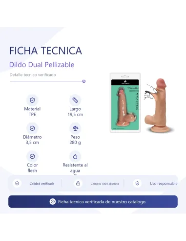 Marcellus dildo dual pellizcable vertebrado | Infarta toys | Dildos macizos
