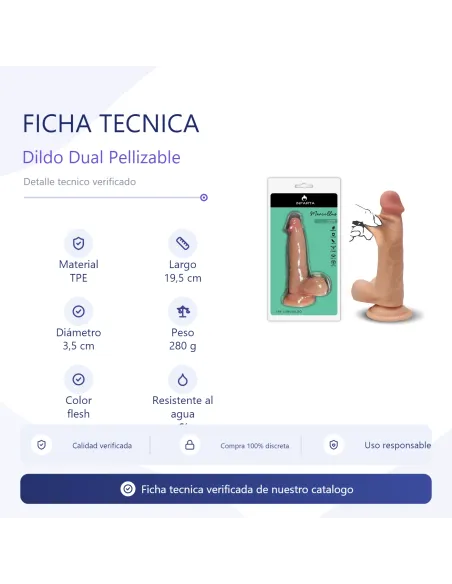 Marcellus dildo dual pellizcable vertebrado | Infarta toys | Dildos macizos
