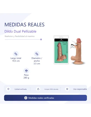 Marcellus dildo dual pellizcable vertebrado | Infarta toys | Dildos macizos