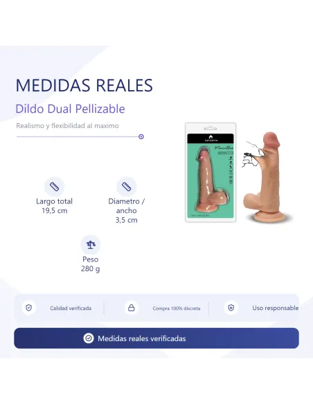 Marcellus dildo dual pellizcable vertebrado | Infarta toys | Dildos macizos