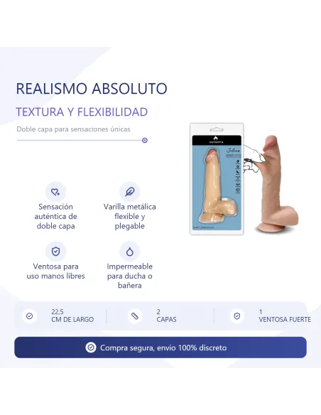 Julius dildo dual pellizcable vertebrado | Infarta toys | Realísticos