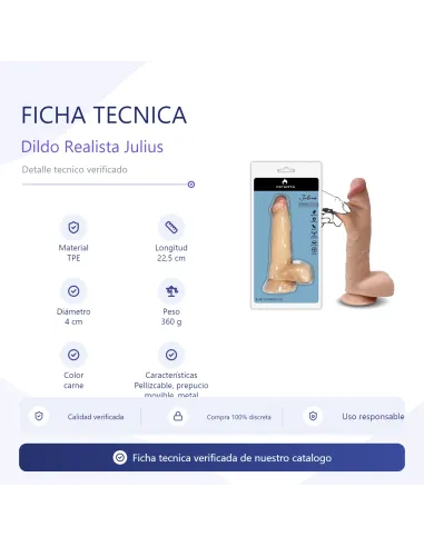 Julius dildo dual pellizcable vertebrado | Infarta toys | Realísticos