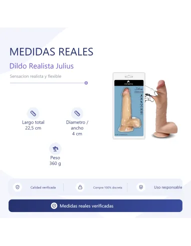Julius dildo dual pellizcable vertebrado | Infarta toys | Realísticos
