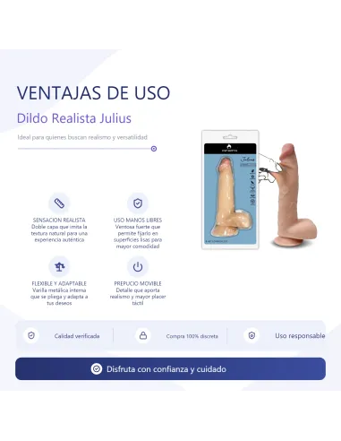 Julius dildo dual pellizcable vertebrado | Infarta toys | Realísticos
