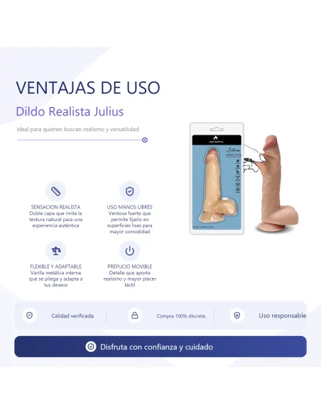 Julius dildo dual pellizcable vertebrado | Infarta toys | Realísticos
