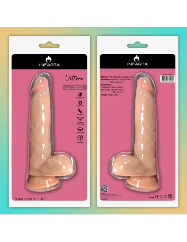 Vittore dildo dual pellizcable vertebrado | Infarta toys | Dildos macizos