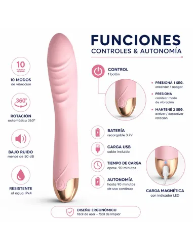 Vibrator aurelia - rotador - recargable - multifuncion | Infarta toys | Vibradores