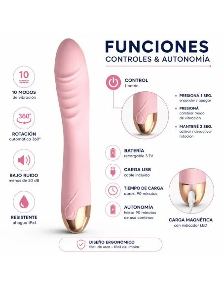 Vibrator aurelia - rotador - recargable - multifuncion | Infarta toys | Vibradores