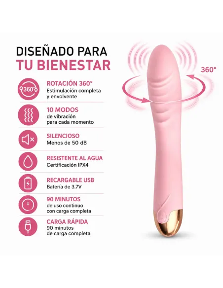 Vibrator aurelia - rotador - recargable - multifuncion | Infarta toys | Vibradores