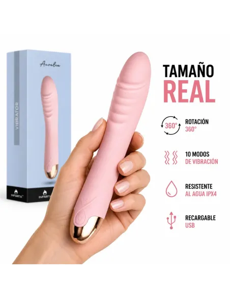 Vibrator aurelia - rotador - recargable - multifuncion | Infarta toys | Vibradores