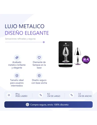 Anal plug eros metal medium purple | Infarta toys | Plugs