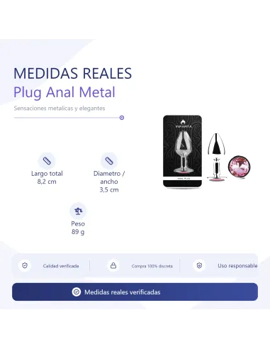 Anal plug eros metal medium pink | Infarta toys | Plugs