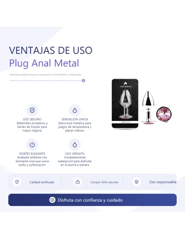 Anal plug eros metal medium pink | Infarta toys | Plugs