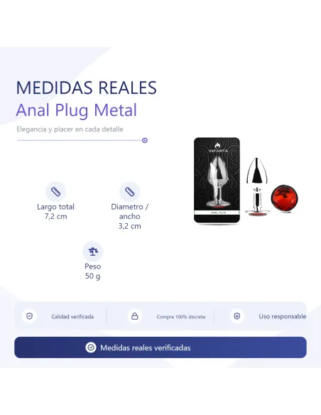 Anal plug eros metal small red | Infarta toys | Plugs