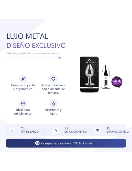 Anal plug eros metal small purple | Infarta toys | Plugs