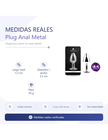 Anal plug eros metal small purple | Infarta toys | Plugs
