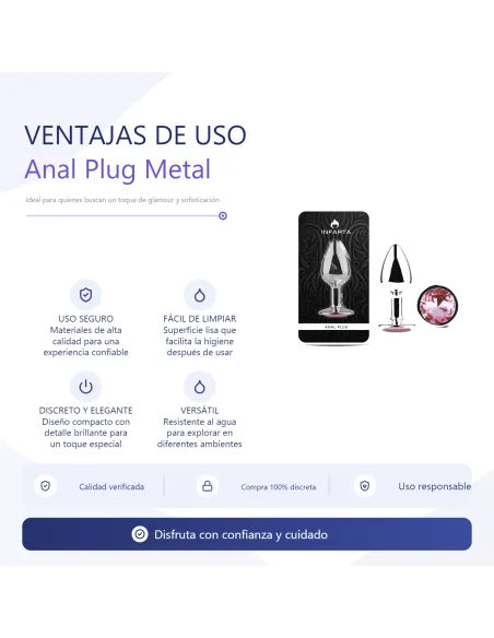 Anal plug eros metal small pink | Infarta toys | Plugs