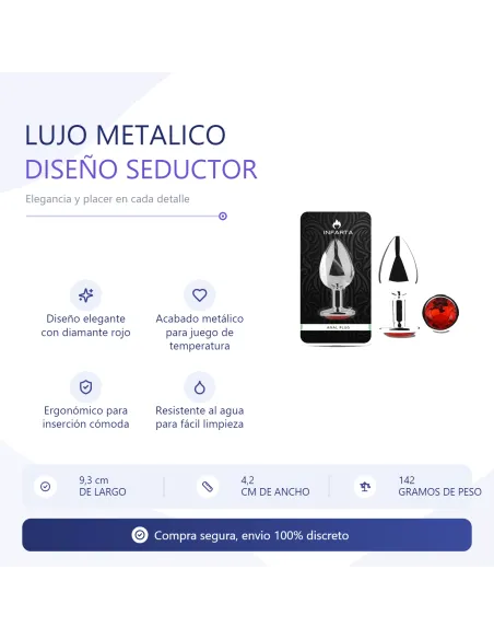 Anal plug eros metal large red | Infarta toys | Plugs