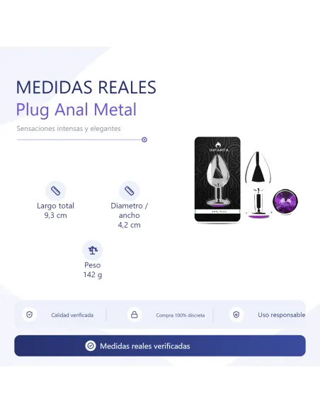 Anal plug eros metal large purple | Infarta toys | Plugs