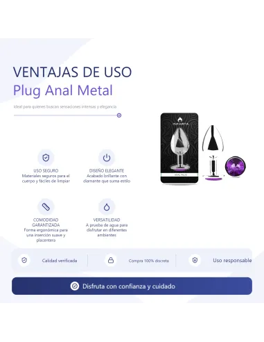 Anal plug eros metal large purple | Infarta toys | Plugs