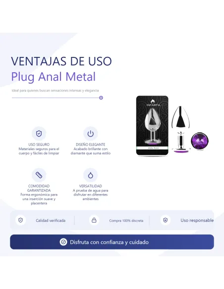 Anal plug eros metal large purple | Infarta toys | Plugs