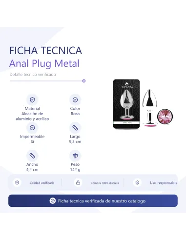 Anal plug eros metal large pink | Infarta toys | Plugs