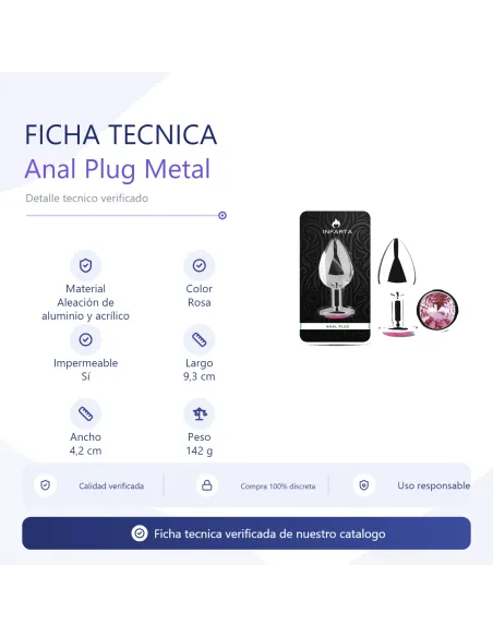 Anal plug eros metal large pink | Infarta toys | Plugs