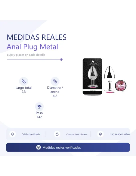 Anal plug eros metal large pink | Infarta toys | Plugs