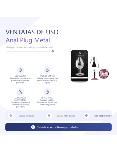 Anal plug eros metal large pink | Infarta toys | Plugs