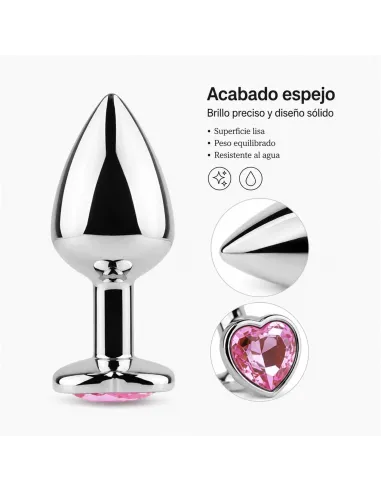 Anal plug heart love metal small pink | Infarta toys | Plugs