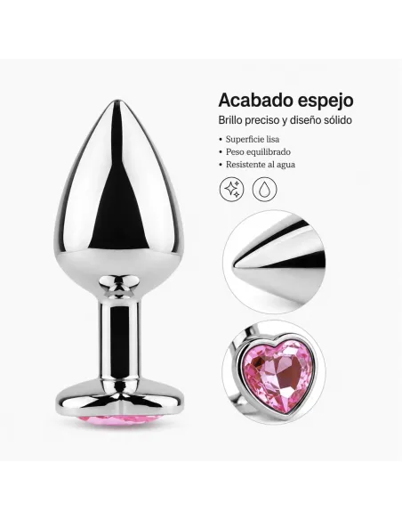 Anal plug heart love metal small pink | Infarta toys | Plugs