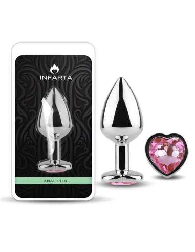 Anal plug heart love metal small pink | Infarta toys | Plugs