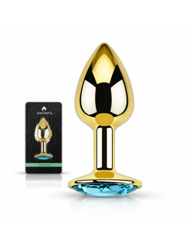Anal plug eros gold metal small lightblue | Infarta toys | Plugs