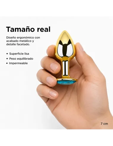 Anal plug eros gold metal small lightblue | Infarta toys | Plugs