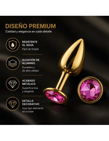 Anal plug eros gold metal medium rosy | Infarta toys | Plugs