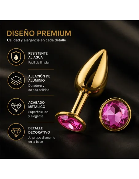 Anal plug eros gold metal medium rosy | Infarta toys | Plugs