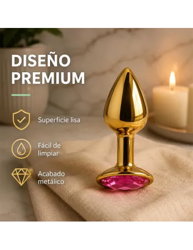 Anal plug eros gold metal medium rosy | Infarta toys | Plugs