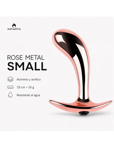 Anal plug ergo rose metal small | Infarta toys | Plugs
