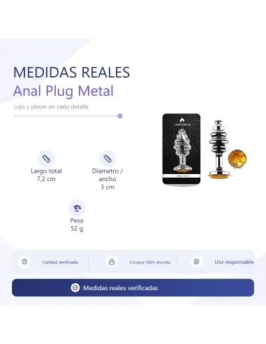 Anal plug luna metal small golden | Infarta toys | Plugs
