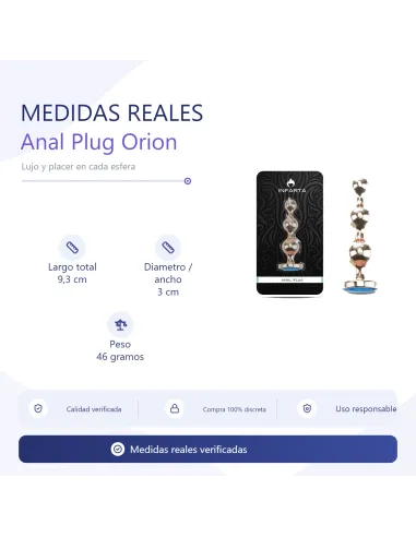 Anal plug orion metal small blue dark | Infarta toys | Plugs