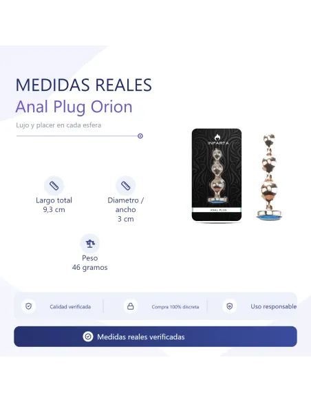 Anal plug orion metal small blue dark | Infarta toys | Plugs