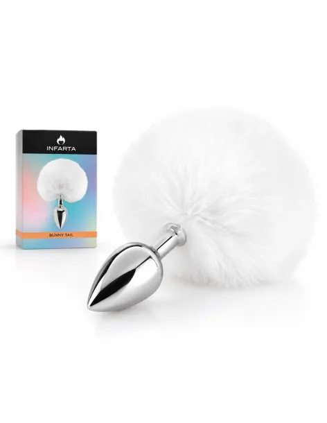 Anal plug bunny metal small white | Infarta toys | Plugs