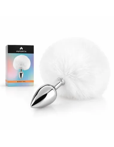 Anal plug bunny metal small white | Infarta toys | Plugs