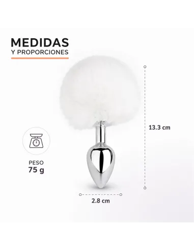 Anal plug bunny metal small white | Infarta toys | Plugs