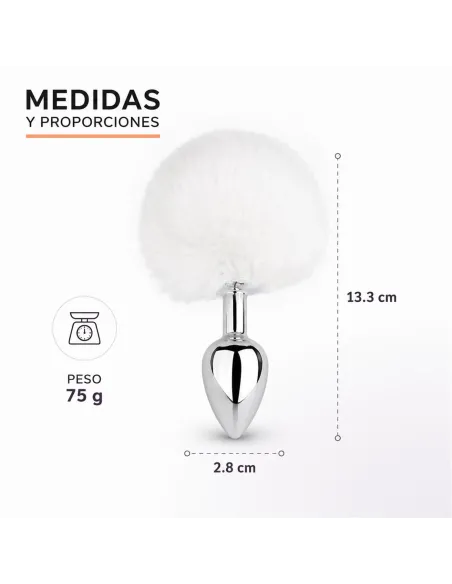 Anal plug bunny metal small white | Infarta toys | Plugs