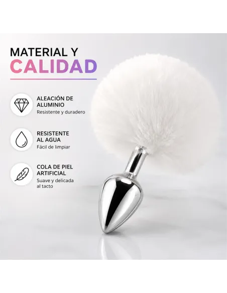 Anal plug bunny metal small white | Infarta toys | Plugs